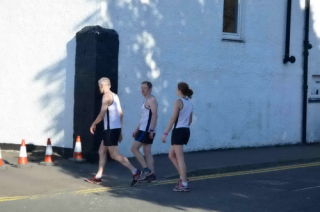 Heading for the pub before the race has started?