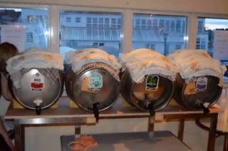 Williams Bros beer kept cool using iced nappies!